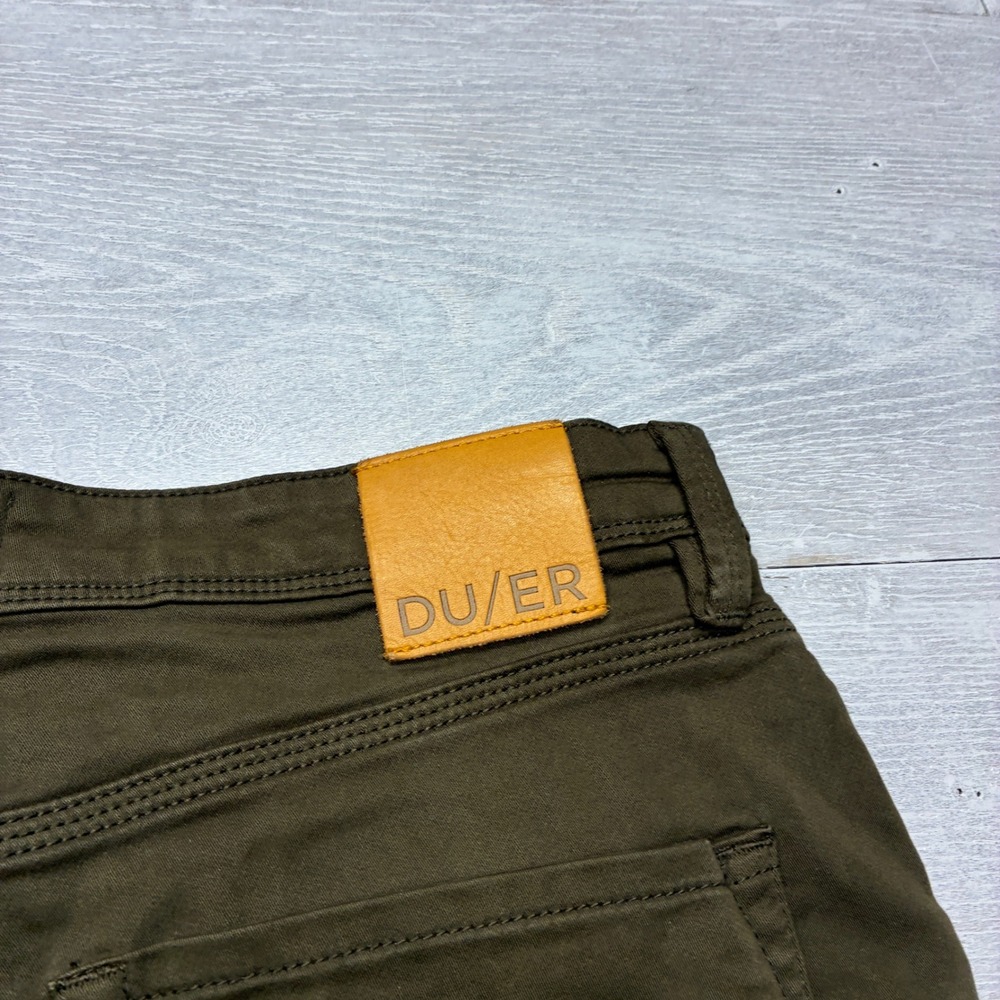Duer N2X Relaxed Taper Shorts Mens 34 Olive Green Performance Stretch MSNR1012 - Picture 3 of 10